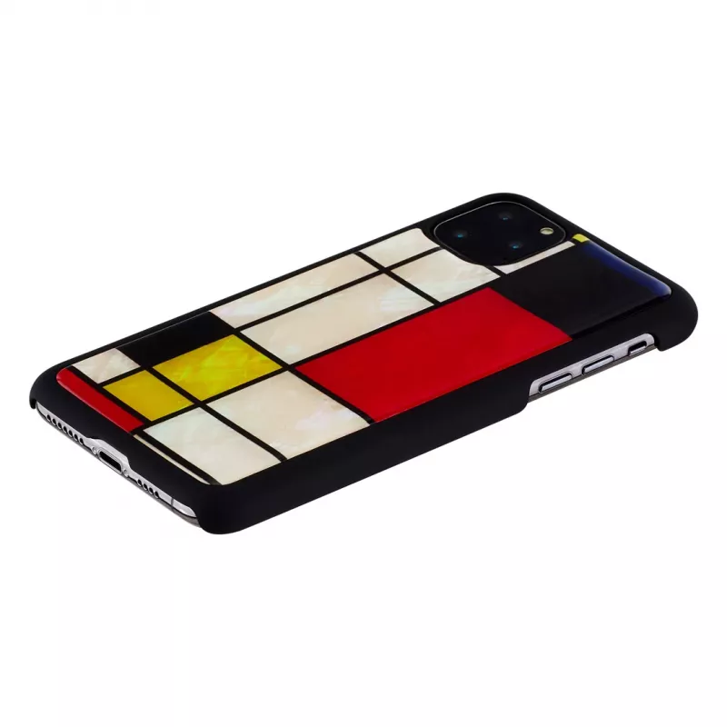 Smartphone-Hülle iKins für iPhone 11 Pro Max – Mondrian schwarz Schutzhülle