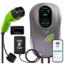 Wallbox QOLTEC EV-Ladestation Typ 2 22 kW LCD 2 RFID-Karten 3-phasig 5 m Kabel Hotelsystem