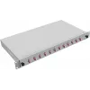 Glasfaser-Breakout-Box helos LWL 252009 – Rackmount 1HE, 12× LC MM