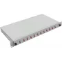 Glasfaser-Breakout-Box helos LWL 252009 – Rackmount 1HE, 12× LC MM