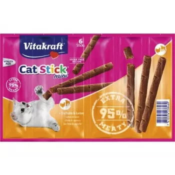 Katze Trockenfutter-Stick Vitakraft 36 g — Lamm & Truthahn, Protein 33,5%, Fett 20%, Calcium 10%
