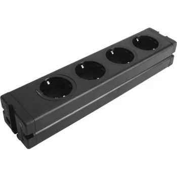Steckdosenleiste EUROLITE 30240070 — 4-fach Aluminiumgehäuse, schwarz