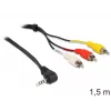 Video-Kabeladapter DeLOCK 84504 1,5 m 3,5 mm 3 x RCA Schwarz