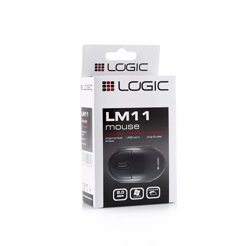 Logic Lm-11 - Maus - optisch - kabelgebunden - USB - Schwarz