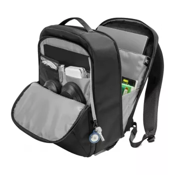 Laptop-Rucksack Tomtoc Explorer-T60 (schwarz) — Schutzhülle für Laptops bis 15,6 Zoll, wasserabweisendes Gewebe, gepolsterte Träger