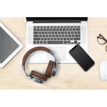 Muse M-278 BT Headset Kabelloser Kopfhörer Bügel Mikro-USB Bluetooth Braun, Silber