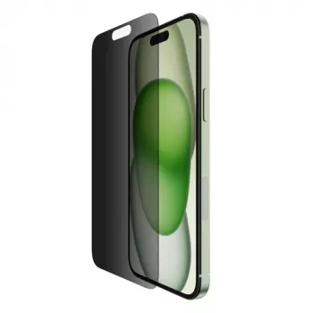 Belkin ScreenForce Pro - Bildschirmschutz für Handy - 2,5D - Glas - mit Sichtschutzfilter - für Apple iPhone 14 Pro Max, 15 Plus (OVA148ZZ)