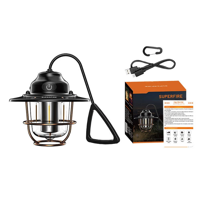 Campinglampe Superfire T57 7 Modi - tragbare LED-Laterne mit 7 Beleuchtungsmodi