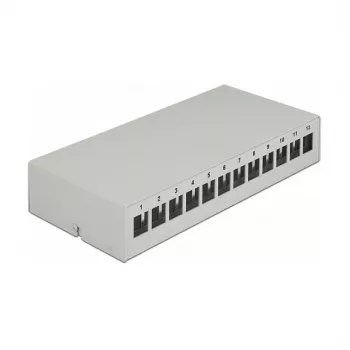 Patch Panel DeLOCK Keystone 12 Port Grau