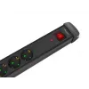Lanberg SP1-05F-0300-BK Stromverlängerung 3 m 5 AC-Steckdosen Innenbereich Schwarz
