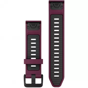 Silikon-Uhrenarmband GARMIN Quickfit 010-13391-04, 20 mm, Graphit/Rot