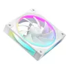 12-cm-Gehäuselüfter DeepCool FL12 WH — 3er-Pack, 120×120×25 mm, 2150 U/min, 55 CFM, Fluid Dynamic Bearing, PWM, Multi-LED, 4-Pin