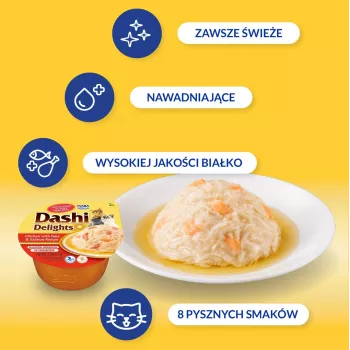 INABA Dashi Delights Hühnchen-Thunfisch-Lachs-Bouillon - Katzenleckerli - 70g