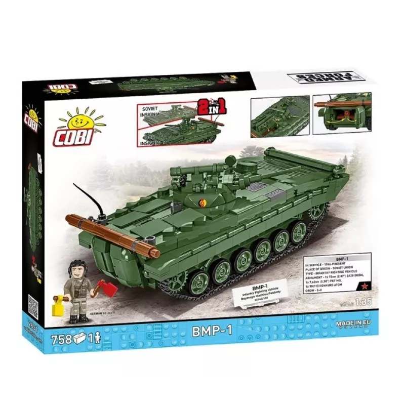 Konstruktionsset Cobi Blocks BMP-1 758 Teile – Maßstabsmodell Bausteine