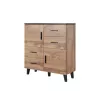 Cama sideboard LOTTA 110 2D4S wotan oak/mat Schwarz