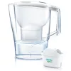 Wasserfilterkanne BRITA Aluna Transparent Weiß — 2,4 l Gesamt / 1,4 l gefiltert, MAXTRA, spülmaschinenfest