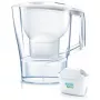 Wasserfilterkanne BRITA Aluna Transparent Weiß — 2,4 l Gesamt / 1,4 l gefiltert, MAXTRA, spülmaschinenfest