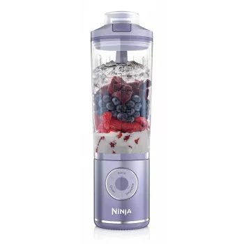 Tragbarer Mixer Ninja BC251EULD — 0,57-L-Behälter, Akku 11,1 V, Edelstahlmesser, lavendelfarben/transparent