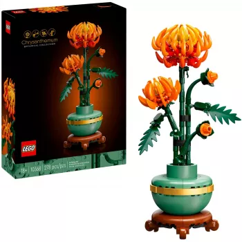 LEGO Icons Chrysanthemen-Blumen-Bauset Kreatives Modellbauset für Erwachsene zum Bauen einer künstlichen Pflanze Geschenk für Frauen Männer Sie oder Ihn Zuhause Büro Dekoration