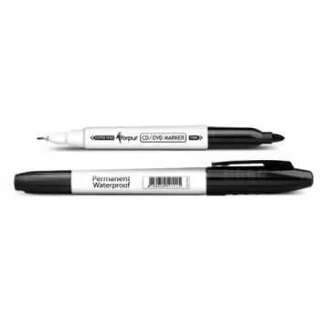 Permanent marker Forpus CD/DVD, 0.6-1 mm, double-sided, Black 1213-072