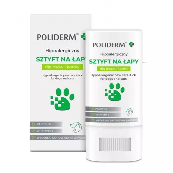 Pfotenbalsam JM Sante POLIDERM hypoallergen 14,5 g — Pfotenschutz für Hunde und Katzen