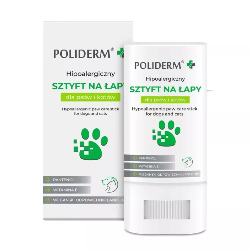Pfotenbalsam JM Sante POLIDERM hypoallergen 14,5 g — Pfotenschutz für Hunde und Katzen