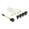 SCSI-Kabel DeLOCK 85685 Schwarz Gelb 1 m 1 x Mini SAS HD SFF-8643 4 x SATA 7 Pin