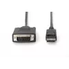 Assmann DisplayPort-Adapterkabel. DP - DVI (24+1) M/M. 1,0 m. mit Verriegelung. DP 1.2 kompatibel. UL. CE. bl (AK-340301-010-S)
