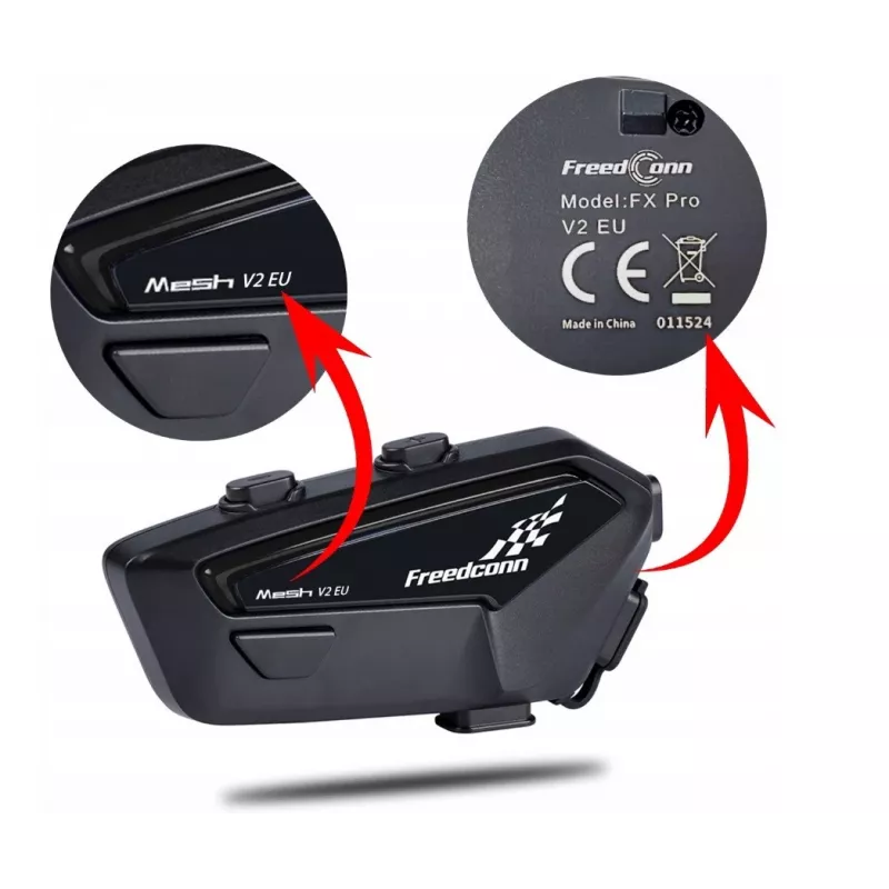FreedConn FX Pro V2 EU MESH Motorrad-Intercom