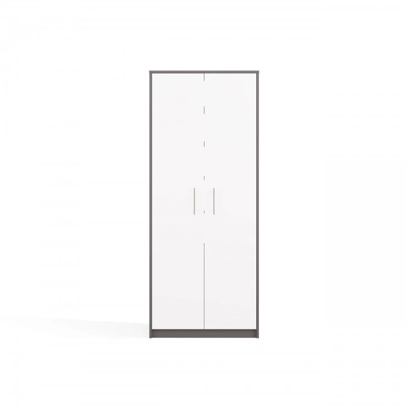 OLIV 2D CLOSED SHELVING UNIT, ANTHRACITE/Weiß SET