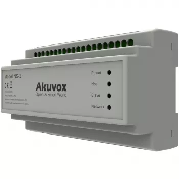 Akuvox NS-2 Netzwerk-Switch Fast Ethernet (10/100) DIN-Schiene Grau
