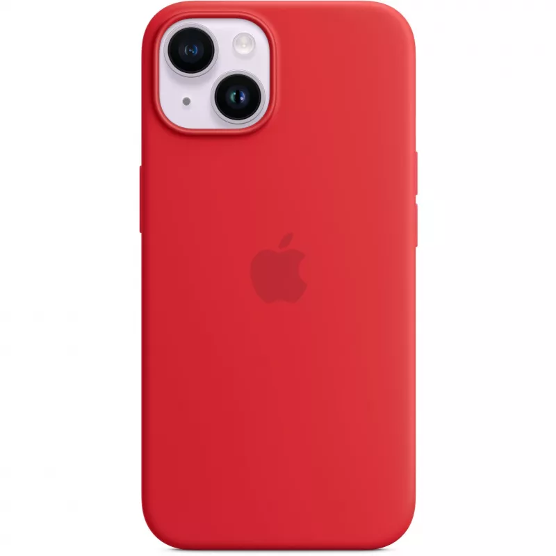 Apple iPhone 14 Silikon-Case mit MagSafe, (PRODUCT)Rot
