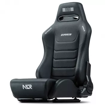 Rennsport-Schalensitz mit verstellbarer Rückenlehne Next Level Racing ERS3 Elite Premium — schwarzes Kunstleder, neigbare Rückenlehne, kompatibel mit Cockpit- und Bodenmontage