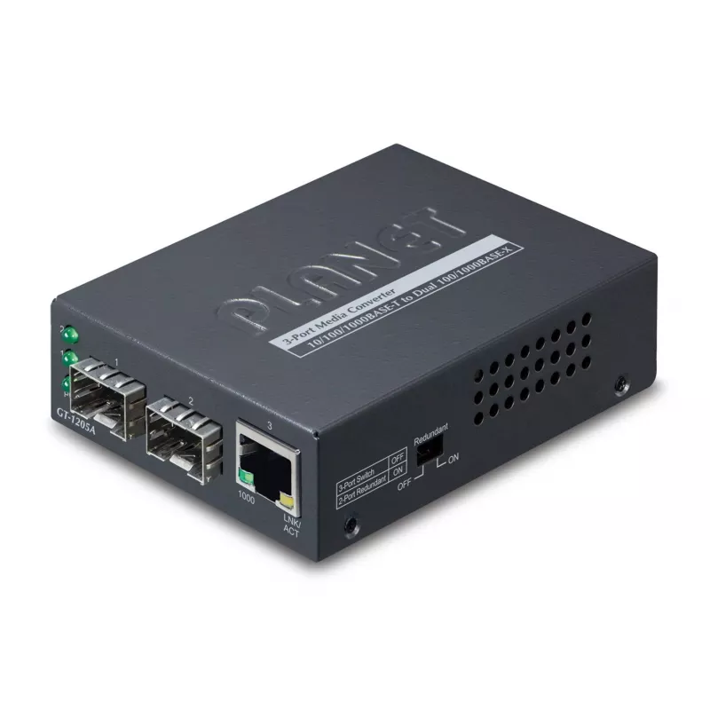 PLANET GT-1205A Netzwerk-Medienkonverter 1000 Mbit/s Schwarz