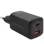 Qoltec 50766 Ladegerät für mobile Geräte Laptop, tragbare Spielkonsole, Powerbank, Smartphone, Smartwatch, Tablet Schwarz AC Schnellladen Innenbereich