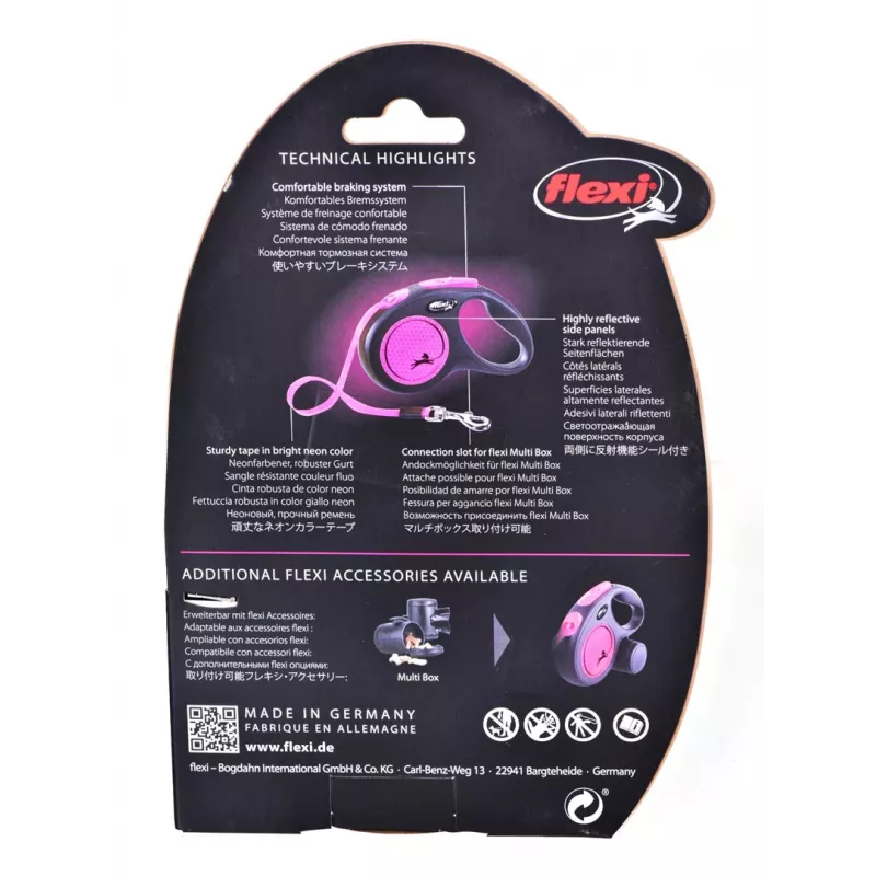 Flexi New Neon S 5 m Hunde-Automatikleine