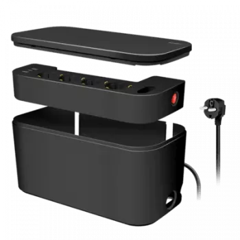 LogiLink Steckdosenleiste LPS282U 4 Sicherheitssteckdosen 2 USB-A 1 USB-C schwarz