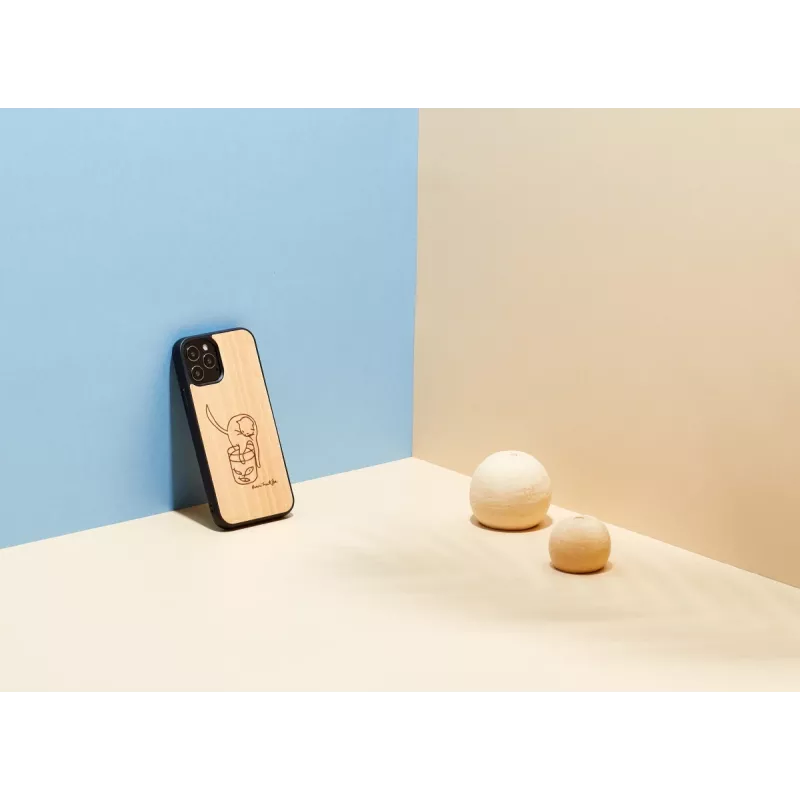Schutzhülle man and wood für iPhone 12 Pro Max — Katze mit rotem Fisch