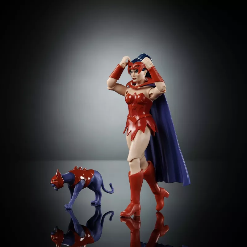 Actionfigur MATTEL MotU Origins Catra 5,5 Zoll – sammelbare bewegliche Figur