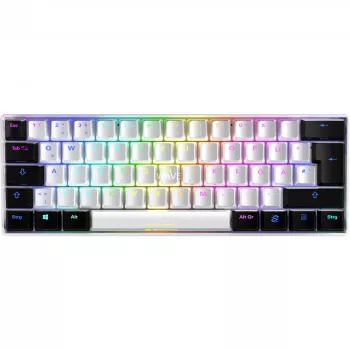 SKILLER SGK50 S4, Gaming-Tastatur Weiß/Schwarz, PT-Layout, Kailh Red