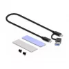 SSD-Gehäuse DeLOCK Externes USB Type-C Combo-Gehäuse für M.2 NVMe PCIe oder SATA SSD werkzeugfrei