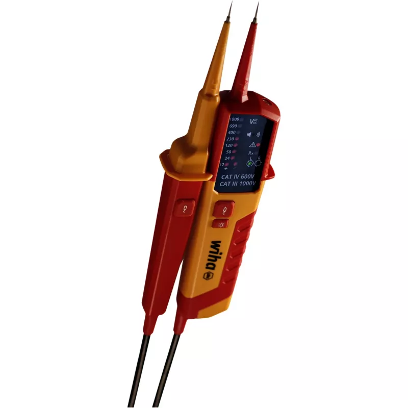 Spannungs- und Durchgangsprüfer Wiha 45216 12–1000 V AC, Handprüfer für Wechselspannung und Durchgang