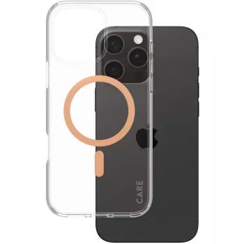 PanzerGlass CARE Urban Combat transparente Hülle mit Peachy MagSafe iPhone 16 Pro Max