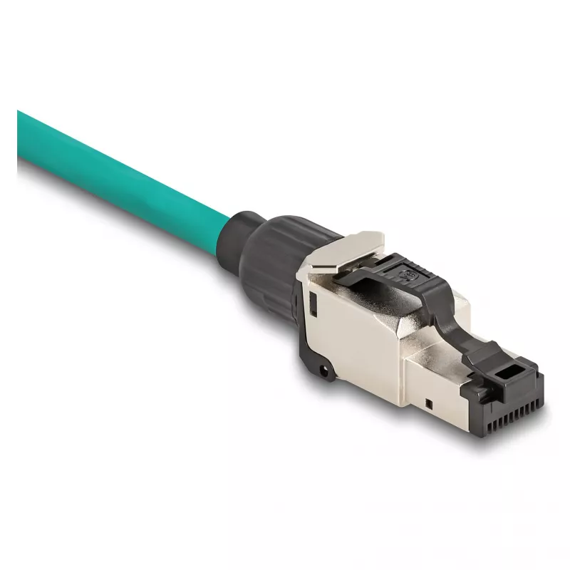 DeLOCK 86017 Kabelverbinder RJ45/LSA Schwarz Silber Stecker