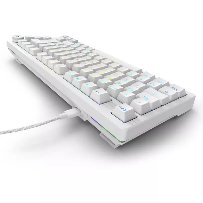 Sharkoon SGK25 75% QWERTZ USB kabelgebundene RGB LED Tastatur weiß