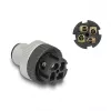 DeLOCK M12 Steckverbinder A-kodiert 4-polig Stift Schraubanschluss 60533