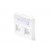 Wandanschlussdose Lanview LKS830 45x45 mm 2-Port Ethernet