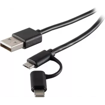 Lightning-Kabel S/CONN 14-14025 1m Schwarz