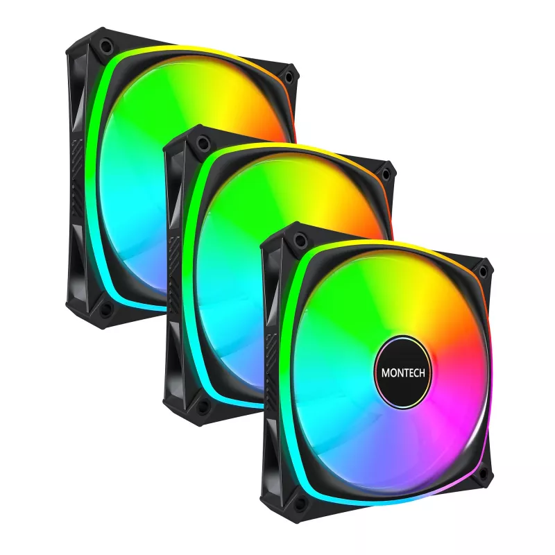 MONTECH RX120 PRO Black 120mm ARGB 3er-Pack