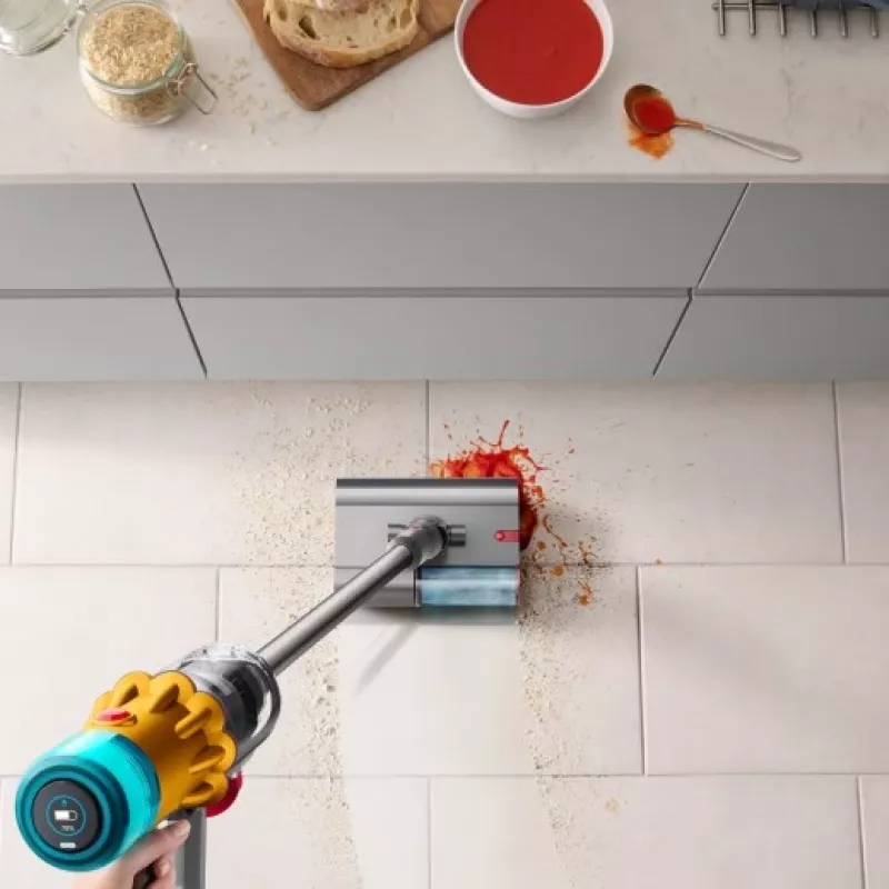 Dyson V12 Submarine 3-in-1 Akku-Staubsauger Trocken & Nass HEPA beutellos 0,35 L Nickel, Gelb